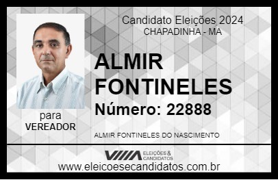 Candidato ALMIR FONTINELES 2024 - CHAPADINHA - Eleições