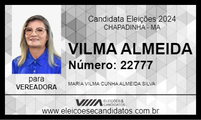 Candidato VILMA ALMEIDA 2024 - CHAPADINHA - Eleições