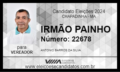 Candidato IRMÃO PAINHO 2024 - CHAPADINHA - Eleições