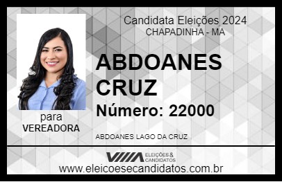 Candidato ABDOANES CRUZ 2024 - CHAPADINHA - Eleições