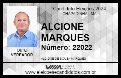 Candidato ALCIONE MARQUES 2024 - CHAPADINHA - Eleições