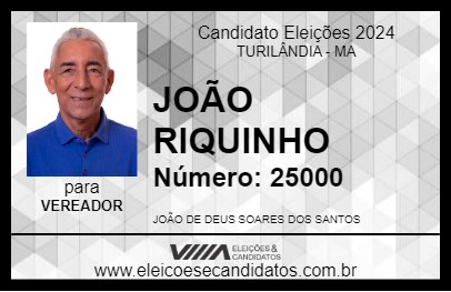 Candidato JOÃO RIQUINHO 2024 - TURILÂNDIA - Eleições