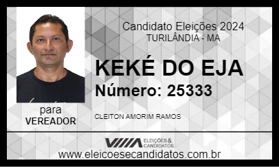 Candidato KEKÉ DO EJA 2024 - TURILÂNDIA - Eleições