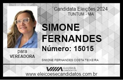 Candidato SIMONE FERNANDES 2024 - TUNTUM - Eleições