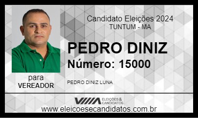 Candidato PEDRO DINIZ 2024 - TUNTUM - Eleições