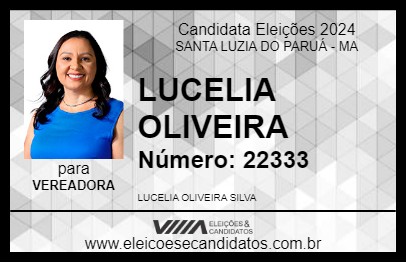 Candidato LUCELIA OLIVEIRA 2024 - SANTA LUZIA DO PARUÁ - Eleições