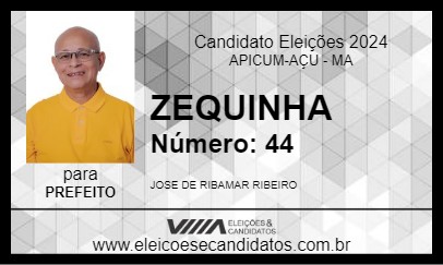 Candidato ZEQUINHA 2024 - APICUM-AÇU - Eleições