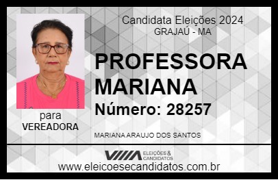 Candidato PROFESSORA MARIANA 2024 - GRAJAÚ - Eleições