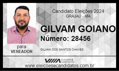 Candidato GILVAM GOIANO 2024 - GRAJAÚ - Eleições