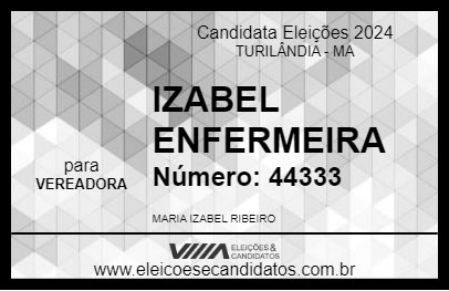 Candidato IZABEL ENFERMEIRA 2024 - TURILÂNDIA - Eleições