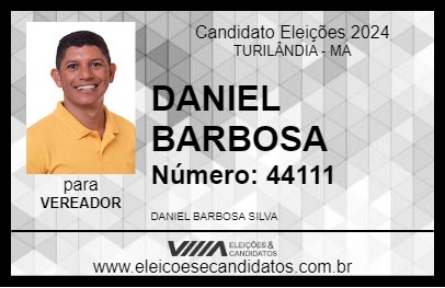 Candidato DANIEL BARBOSA 2024 - TURILÂNDIA - Eleições