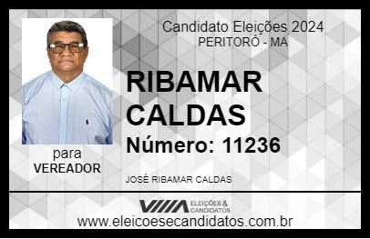 Candidato RIBAMAR CALDAS 2024 - PERITORÓ - Eleições