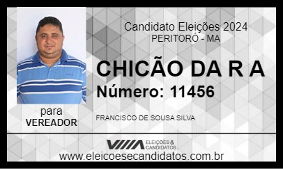 Candidato CHICÃO DA R A 2024 - PERITORÓ - Eleições