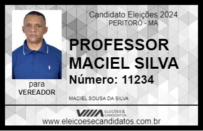 Candidato PROFESSOR MACIEL SILVA 2024 - PERITORÓ - Eleições