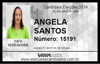 Candidato ANGELA SANTOS 2024 - AÇAILÂNDIA - Eleições