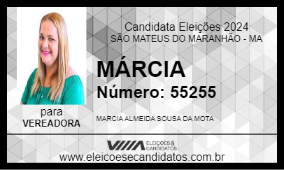 Candidato MÁRCIA 2024 - SÃO MATEUS DO MARANHÃO - Eleições