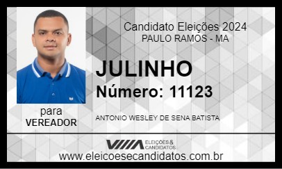 Candidato JULINHO 2024 - PAULO RAMOS - Eleições