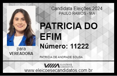 Candidato PATRICIA DO EFIM 2024 - PAULO RAMOS - Eleições