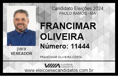 Candidato FRANCIMAR OLIVEIRA 2024 - PAULO RAMOS - Eleições