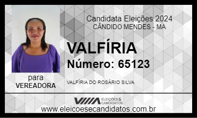 Candidato VALFÍRIA 2024 - CÂNDIDO MENDES - Eleições