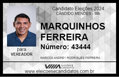 Candidato MARQUINHOS FERREIRA 2024 - CÂNDIDO MENDES - Eleições