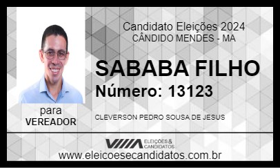 Candidato SABABA FILHO 2024 - CÂNDIDO MENDES - Eleições