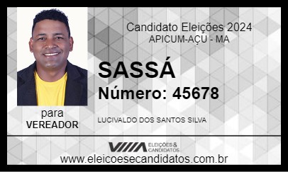 Candidato SASSÁ 2024 - APICUM-AÇU - Eleições