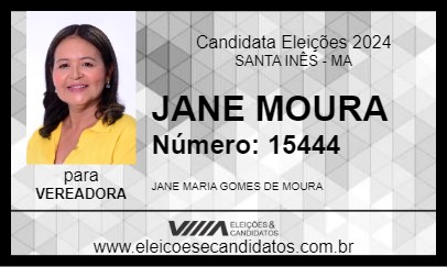 Candidato JANE MOURA 2024 - SANTA INÊS - Eleições