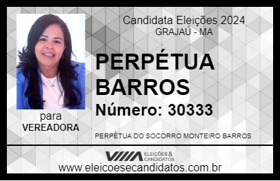 Candidato PERPÉTUA BARROS 2024 - GRAJAÚ - Eleições