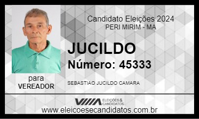 Candidato JUCILDO 2024 - PERI MIRIM - Eleições