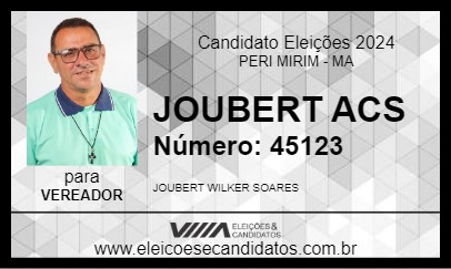 Candidato JOUBERT ACS 2024 - PERI MIRIM - Eleições