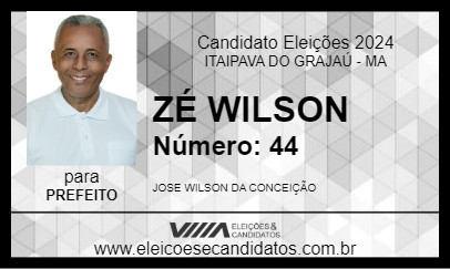 Candidato ZÉ WILSON 2024 - ITAIPAVA DO GRAJAÚ - Eleições