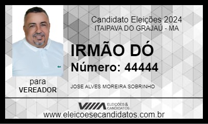 Candidato IRMÃO DÓ 2024 - ITAIPAVA DO GRAJAÚ - Eleições