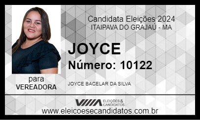 Candidato JOYCE 2024 - ITAIPAVA DO GRAJAÚ - Eleições