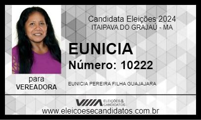 Candidato EUNICIA 2024 - ITAIPAVA DO GRAJAÚ - Eleições