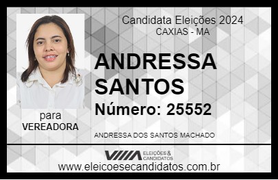 Candidato ANDRESSA SANTOS 2024 - CAXIAS - Eleições