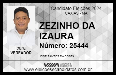 Candidato ZEZINHO DA IZAURA 2024 - CAXIAS - Eleições