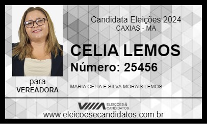 Candidato CELIA LEMOS 2024 - CAXIAS - Eleições