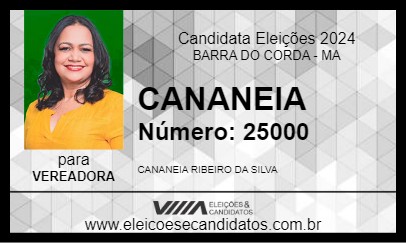 Candidato CANANEIA 2024 - BARRA DO CORDA - Eleições