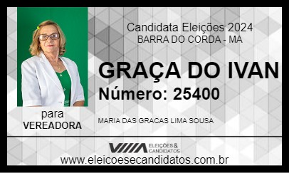 Candidato GRAÇA DO IVAN 2024 - BARRA DO CORDA - Eleições