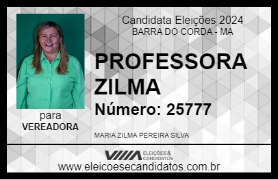 Candidato PROFESSORA ZILMA 2024 - BARRA DO CORDA - Eleições