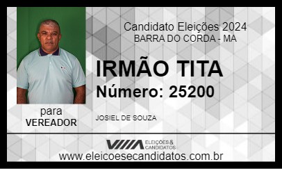 Candidato IRMÃO TITA 2024 - BARRA DO CORDA - Eleições