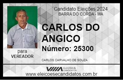 Candidato CARLOS DO ANGICO 2024 - BARRA DO CORDA - Eleições