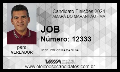 Candidato JOB 2024 - AMAPÁ DO MARANHÃO - Eleições