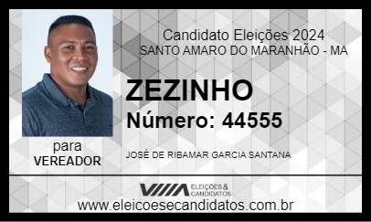 Candidato ZEZINHO 2024 - SANTO AMARO DO MARANHÃO - Eleições