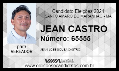 Candidato JEAN CASTRO 2024 - SANTO AMARO DO MARANHÃO - Eleições