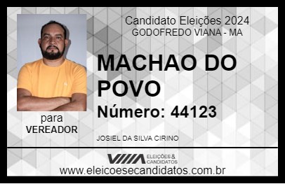 Candidato MACHAO DO POVO 2024 - GODOFREDO VIANA - Eleições