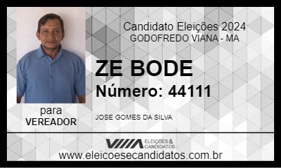 Candidato ZE BODE 2024 - GODOFREDO VIANA - Eleições