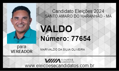 Candidato VALDO MOURA 2024 - SANTO AMARO DO MARANHÃO - Eleições