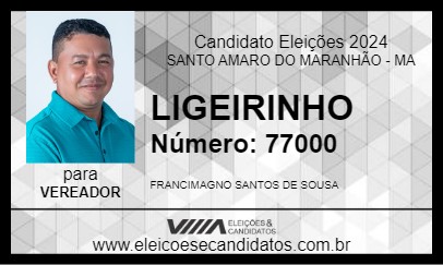 Candidato LIGEIRINHO 2024 - SANTO AMARO DO MARANHÃO - Eleições